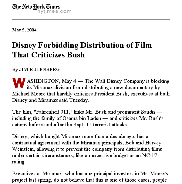 Michael Moore Article